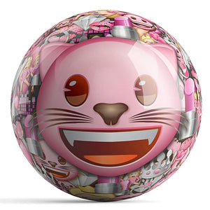 OnTheBall Emoji Cats Rule Bowling Ball Front