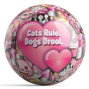 OnTheBall Emoji Cats Rule Bowling Ball Back