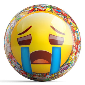 OnTheBall Emoji Laugh Cry Bowling Ball Back