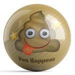 OnTheBall Emoji Poo Happens Bowling Ball Front