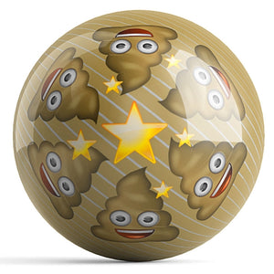 OnTheBall Emoji Poo Happens Bowling Ball Back