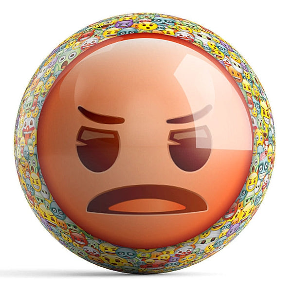 OnTheBall Emoji Steamed Devil Bowling Ball Front