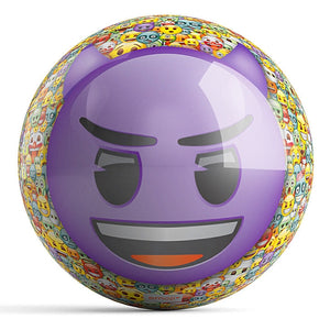 OnTheBall Emoji Steamed Devil Bowling Ball Back