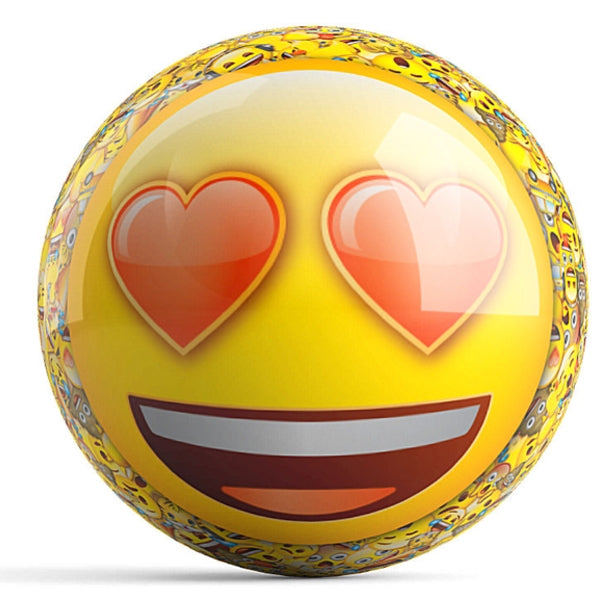 OnTheBall Emoji Who Loves Ya Bowling Ball Front