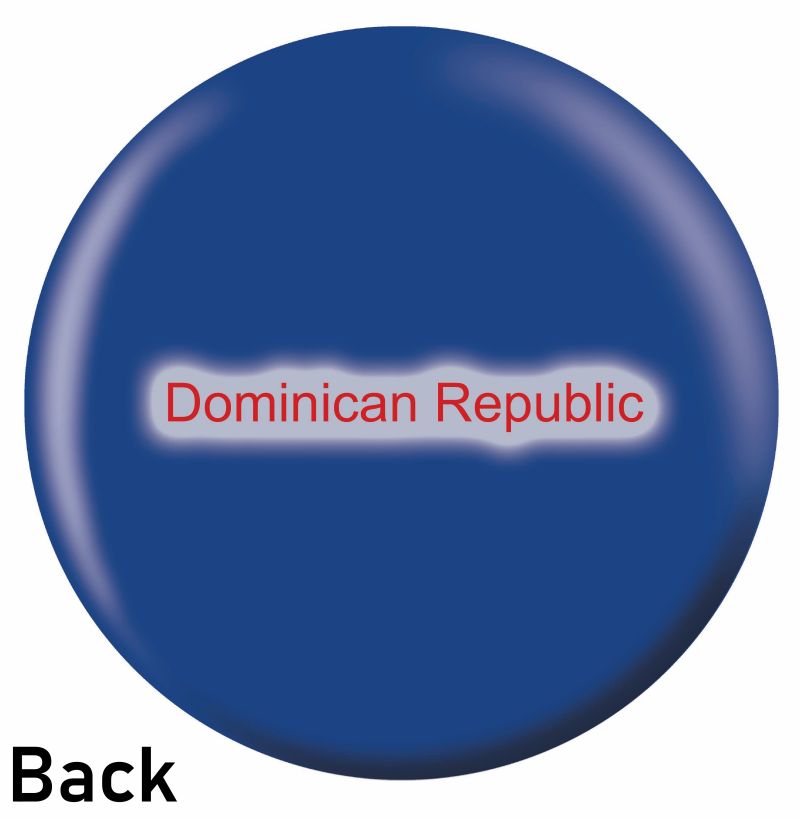 OnTheBall Dominican Republic Flag Bowling Ball Side 2