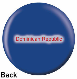 OnTheBall Dominican Republic Flag Bowling Ball Side 2