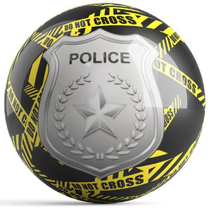 Police Dept Yellow Tape Bowling Ball Back