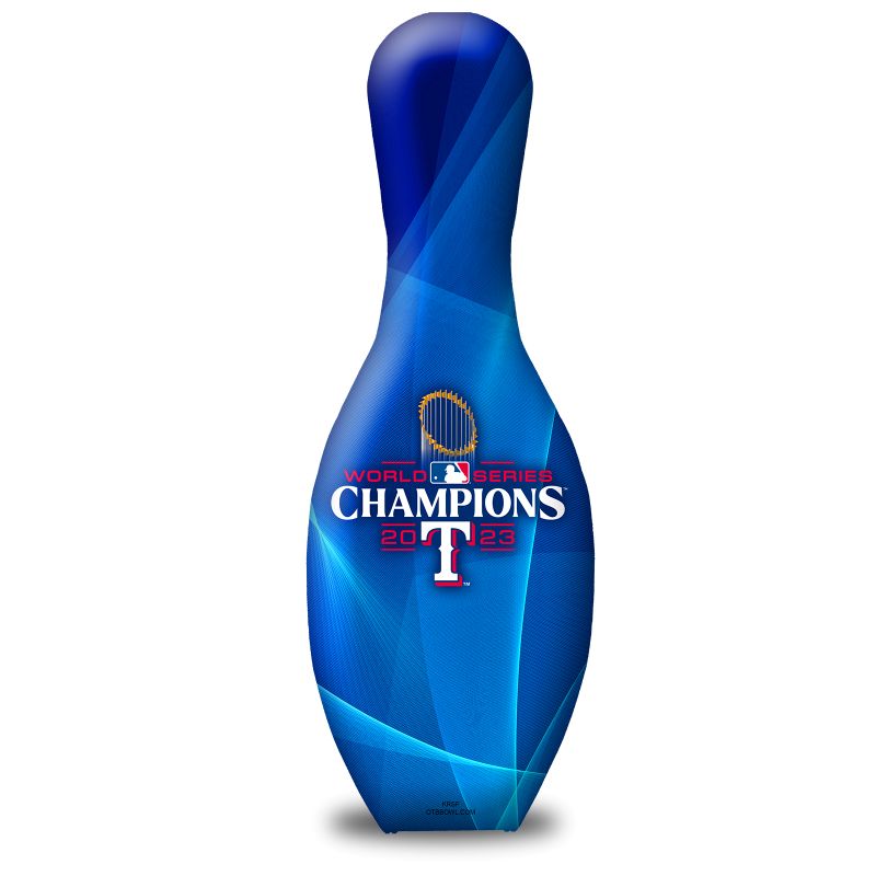 2023 World Series Champion Texas Rangers Bowling Pin - Front