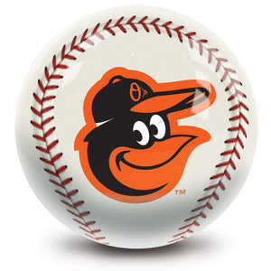 MLB Baltimore Orioles Baseball Bowling Ball Front