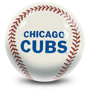 MLB Chicago Cubs Baseball Bowling Ball Back