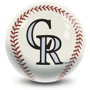 MLB Colorado Rockies Baseball Bowling Ball Front