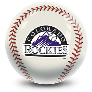 MLB Colorado Rockies Baseball Bowling Ball Back