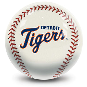 MLB Detroit Tigers Baseball Bowling Ball Back