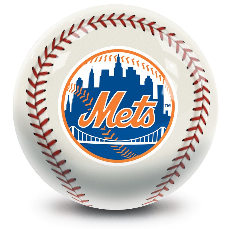 MLB New York Mets Baseball Bowling Ball Front