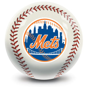 MLB New York Mets Baseball Bowling Ball Front