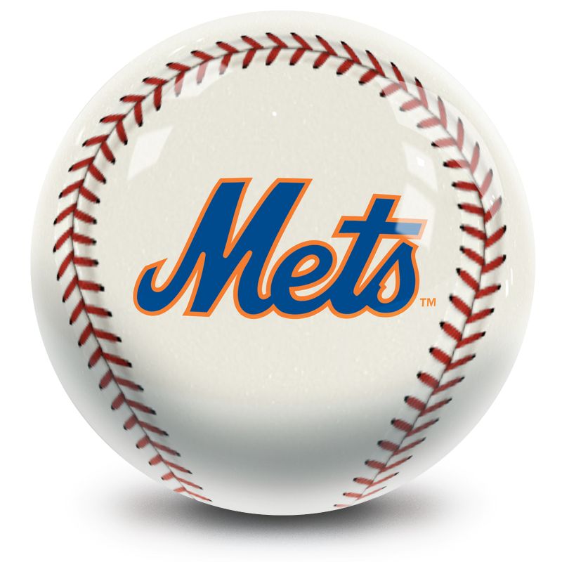 MLB New York Mets Baseball Bowling Ball Back