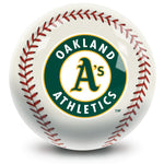 MLB Oakland Athletics Baseball Bowling Ball Front