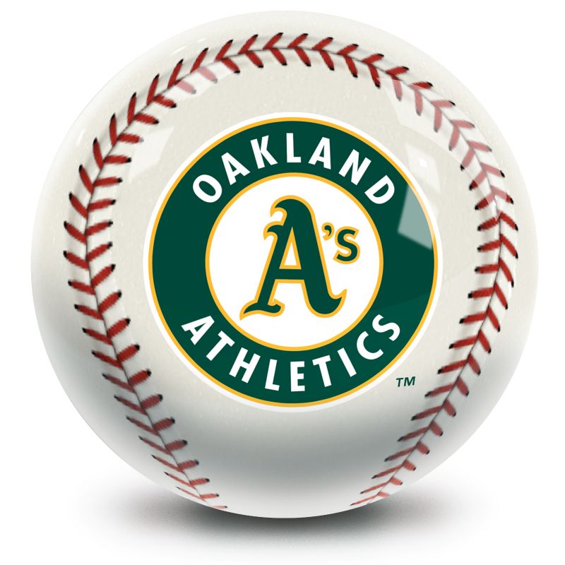 MLB Oakland Athletics Baseball Bowling Ball Front
