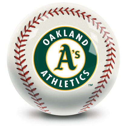MLB Oakland Athletics Baseball Bowling Ball Front