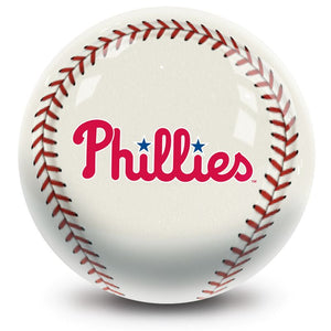 MLB Philadelphia Phillies Baseball Bowling Ball Back