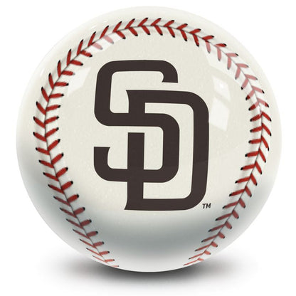 MLB San Diego Padres Baseball Bowling Ball Front