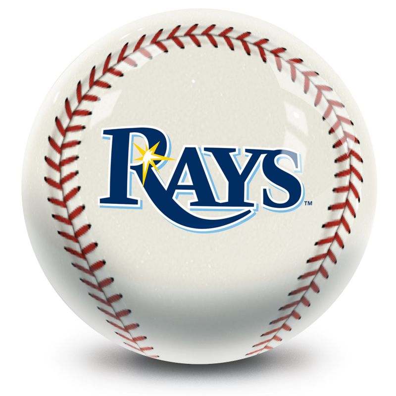 MLB Tampa Bay Rays Baseball Bowling Ball Front