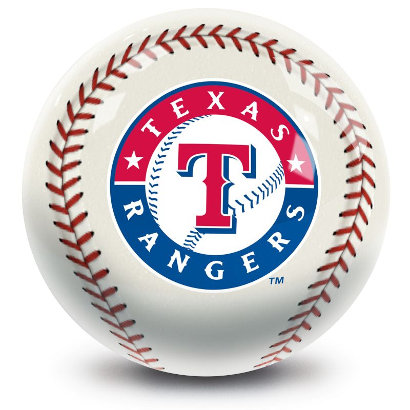 MLB Texas Rangers Baseball Bowling Ball Front