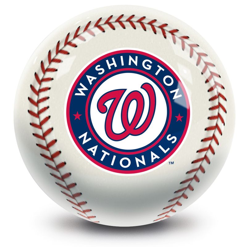 MLB Washington Nationals Baseball Bowling Ball Front