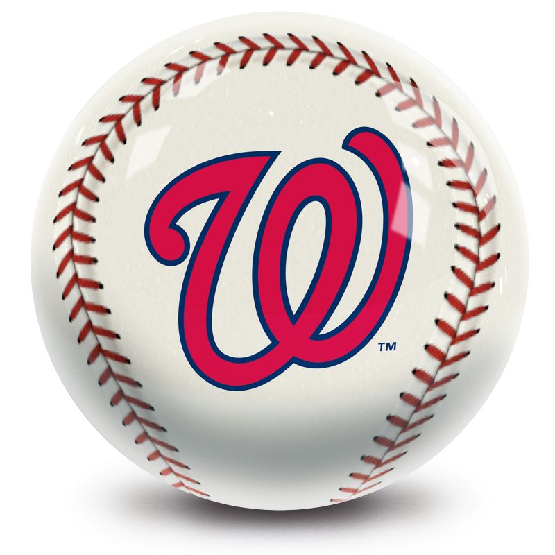 MLB Washington Nationals Baseball Bowling Ball Back