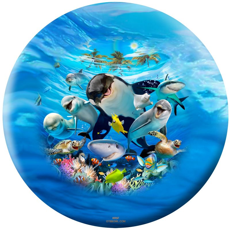OnTheBall Animal Selfies Ocean Pals Bowling Ball