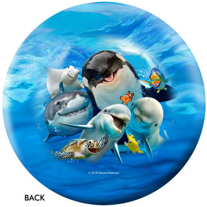 OnTheBall Animal Selfies Ocean Pals Bowling Ball Side 2