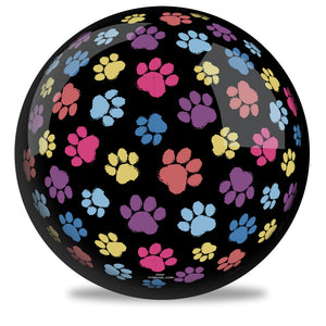 OTB Paw Prints Bowling Ball Front & Back Design