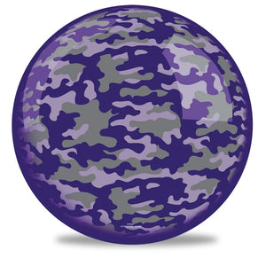 OTB Purple Camo Bowling Ball Front & Back Design