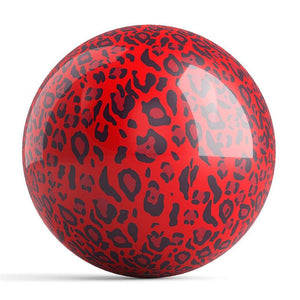 OnTheBall Custom Red Leopard Bowling Ball