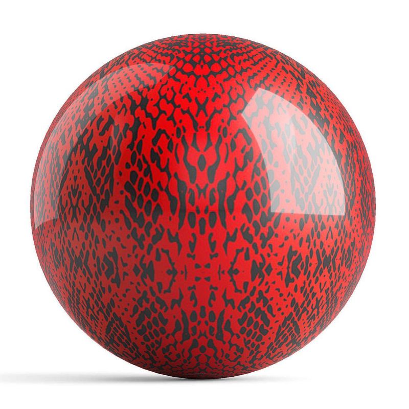 OnTheBall Custom Red Reptile Bowling Ball