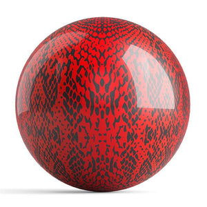 OnTheBall Custom Red Reptile Bowling Ball
