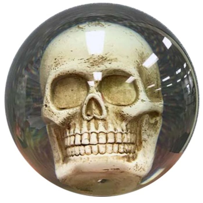 OnTheBall Clear Skull Bowling Ball