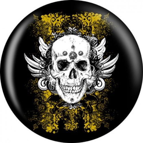 OnTheBall Grunge Skull Bowling Ball