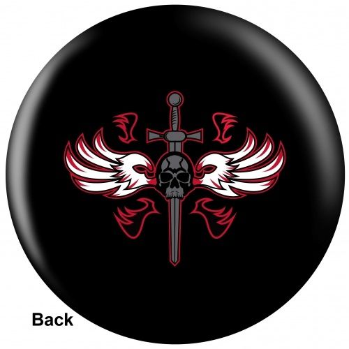 OnTheBall Skull Dagger Bowling Ball Side 2