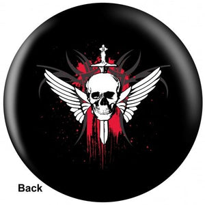 OnTheBall Winged Skull Bowling Ball Side 2