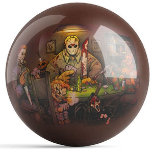 OnTheBall Get Down Art Big Chris Slashers Poker Bowling Ball Back