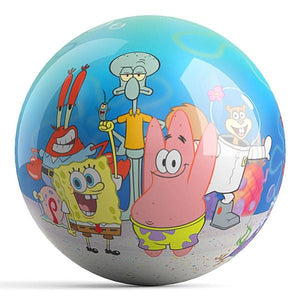 OnTheBall SpongeBob Beach Party Bowling Ball Front