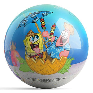 OnTheBall SpongeBob Beach Party Bowling Ball Back