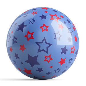 OnTheBall Custom Stars Red Blue Bowling Ball