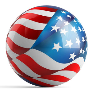 OnTheBall Custom US Flag Bowling Ball Back