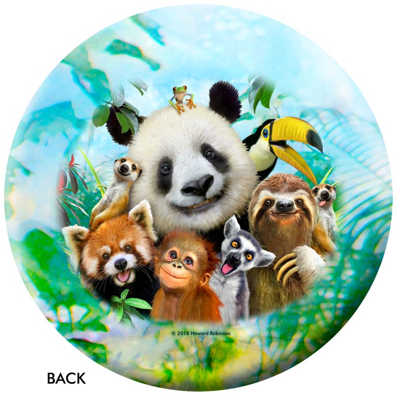 OnTheBall Animal Selfies Zoo Friends Bowling Ball Side 2