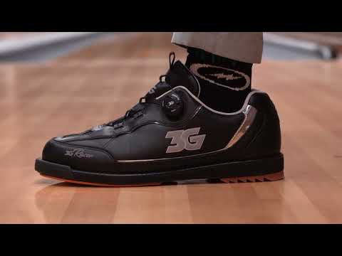 3G Dial Racer Black/Chrome LH Men's Bowling Shoes with Freelock Dial