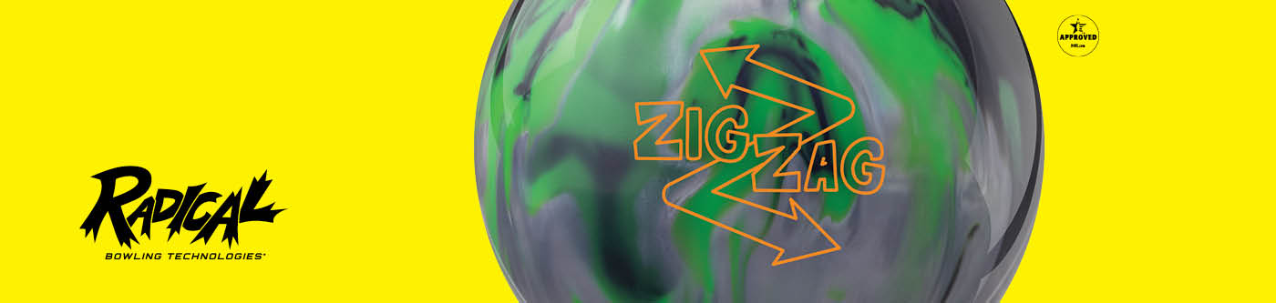 Radical Zig Zag Bowling Ball Banner