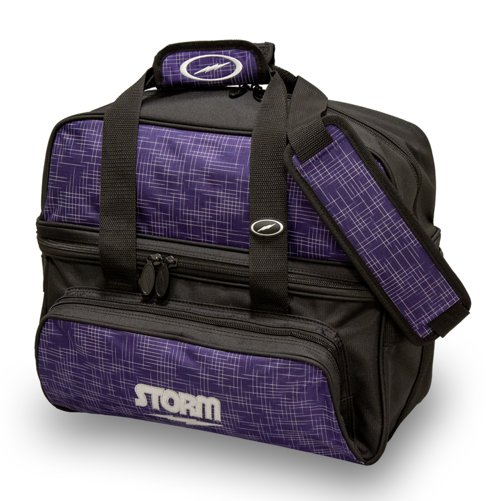 Storm 2 Ball Deluxe Tote Abstract Purple/Black Bowling Bag