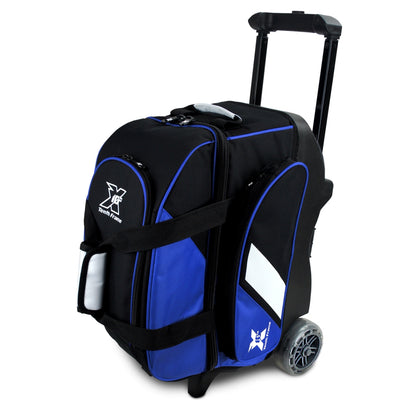 Tenth Frame Deluxe 2 Ball Roller Bowling Bag Blue